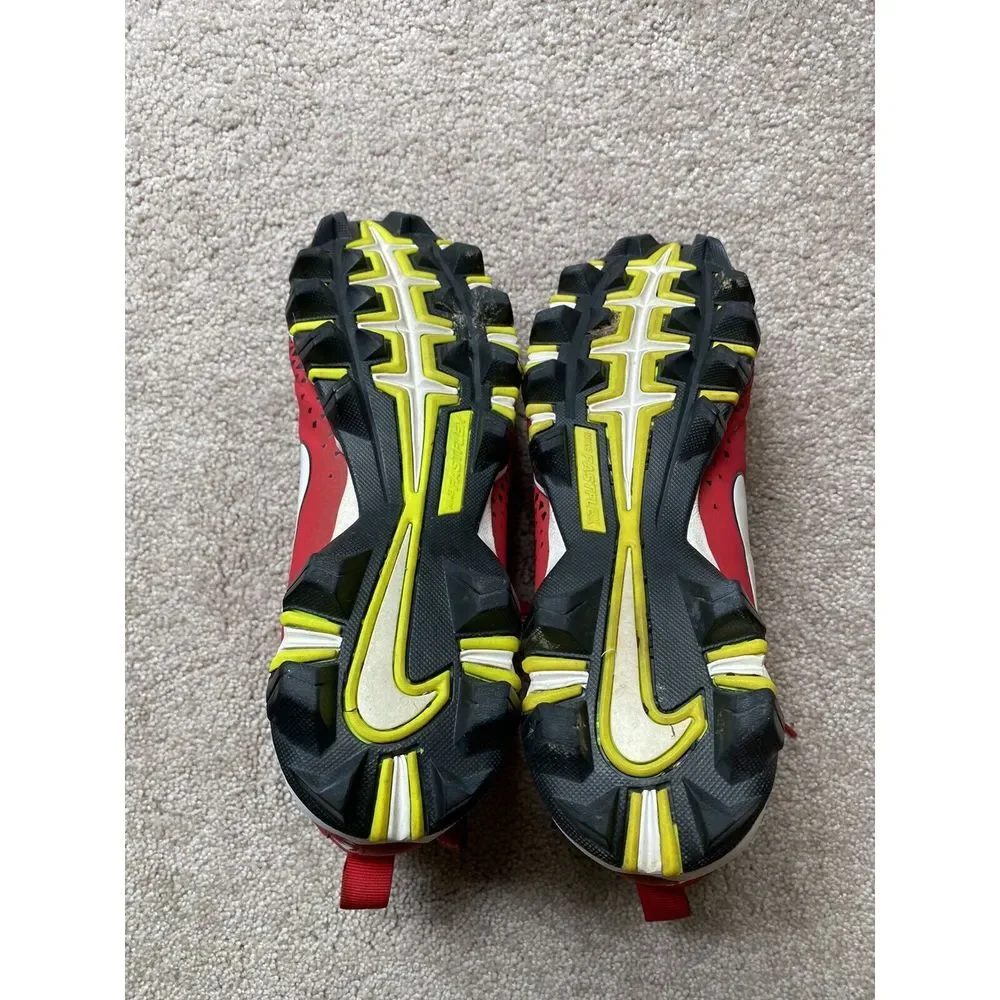 🔥🔥Nike Force Beast Shark Red Black White Football Cleat Men's 9 Strap 880109 - Picture 5 of 6